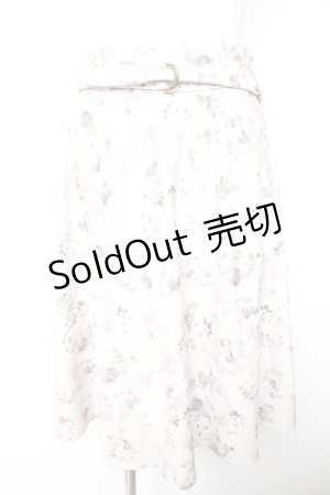 画像: axes femme POETIQUE / 花柄プリントベルト付きスカート M 生成り Y-26-01-28-139-AX-SK-SZ-ZY