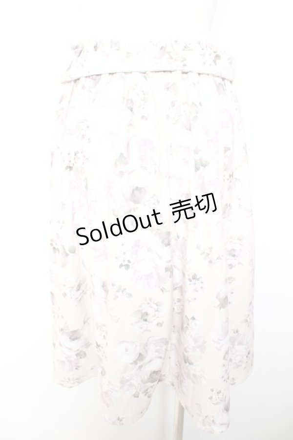 画像2: axes femme POETIQUE / 花柄プリントベルト付きスカート M 生成り Y-26-01-28-139-AX-SK-SZ-ZY (2)