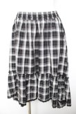 画像1: axes femme / チェック柄デザインスカート M 黒 Y-26-01-28-140-AX-SK-SZ-ZY (1)