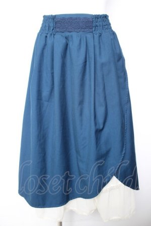 画像: axes femme / スリット入りロングスカート M 紺 Y-26-01-28-142-AX-SK-SZ-ZY