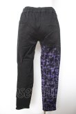 画像2: ALGONQUINS / ツートンプリントパンツ 2 黒×紫 Y-26-01-28-145-AL-PA-SZ-ZY (2)