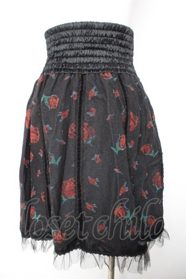 画像2: axes femme NOSTALGIE / バラゴブランハイウエストスカート M 黒 Y-26-01-28-152-AX-SK-SZ-ZY (2)