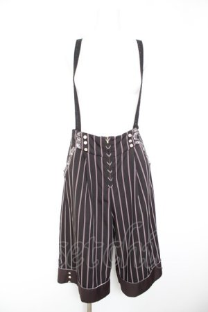 画像: axes femme POETIQUE / サス付ハーフワイドパンツ M 黒 Y-26-01-28-154-AX-PA-SZ-ZY