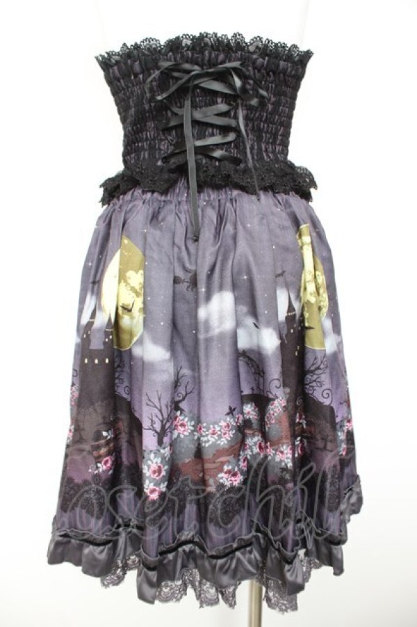 画像2: axes femme kawaii / トリックナイトスカート M パープル Y-26-01-28-157-AX-SK-SZ-ZY (2)