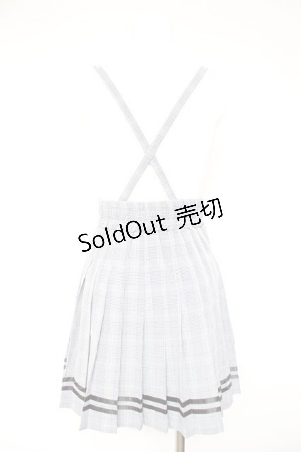 画像2: MA*RS / サス付きチェックスカート  グレー Y-26-01-28-158-EL-SK-SZ-ZY (2)