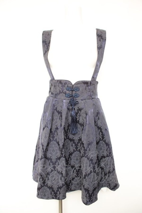 画像1: Amavel / Oriental Arabesque スカート（ミニ丈) M ネイビー Y-26-01-28-163-CA-SK-SZ-ZY (1)