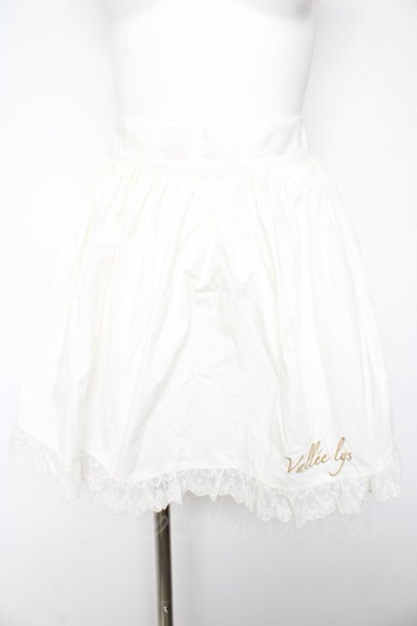 画像1: Vallee lys / 刺繍入りエプロン  白 Y-26-01-28-165-GO-SK-SZ-ZY (1)