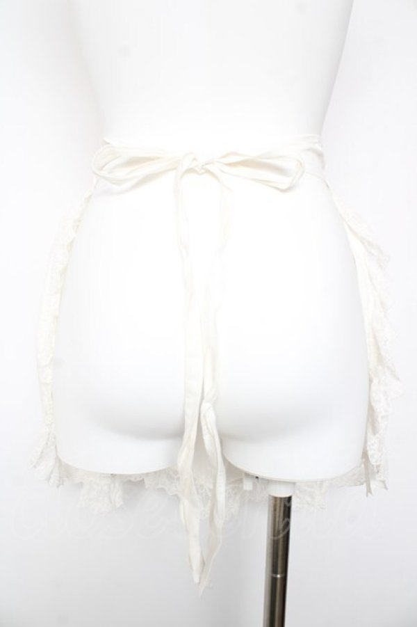 画像2: Vallee lys / 刺繍入りエプロン  白 Y-26-01-28-165-GO-SK-SZ-ZY (2)