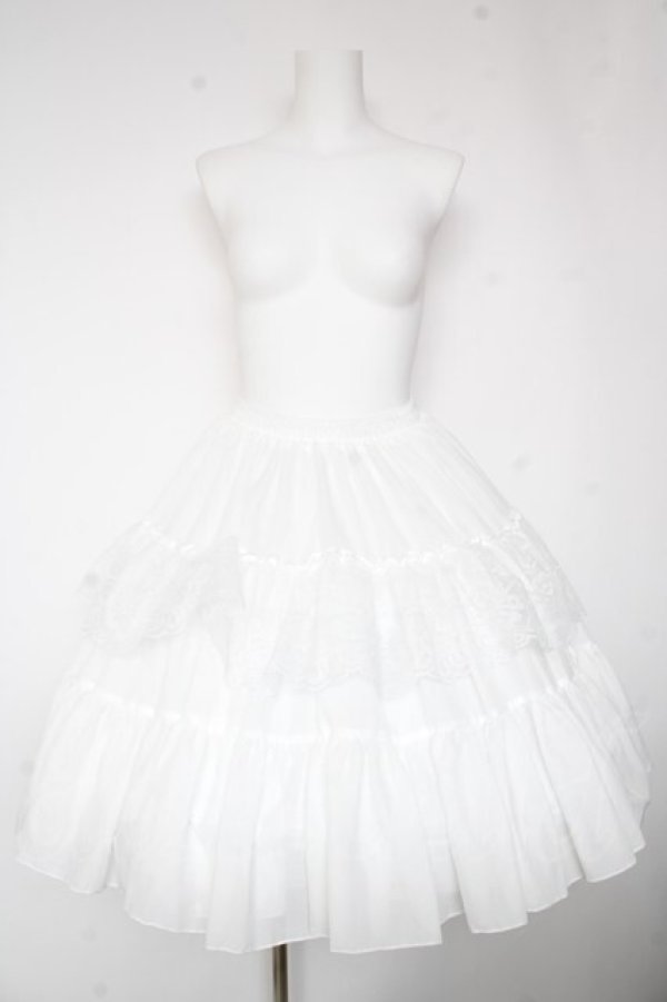 画像1: Hoshibako Works / 55ｃｍワイヤーパニエスカート  ホワイト Y-26-01-28-170-LO-SK-SZ-ZY (1)