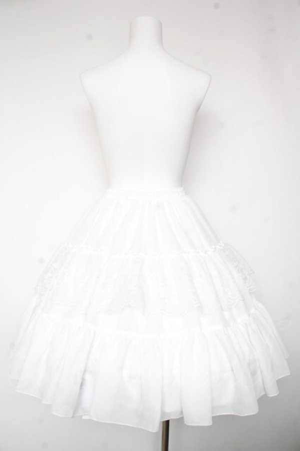 画像2: Hoshibako Works / 55ｃｍワイヤーパニエスカート  ホワイト Y-26-01-28-170-LO-SK-SZ-ZY (2)