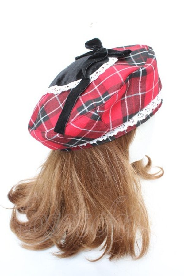 画像4: Eri Aino's collaboration / シャーロットの水曜日ベレー帽  赤 Y-26-01-28-017-LO-AC-SZ-ZY (4)