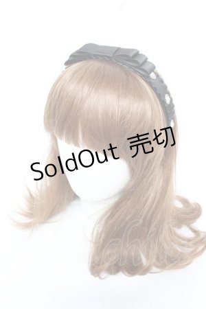 画像: Ank Rouge / リボンビジューカチューシャ  黒 Y-26-01-28-019-CA-AC-SZ-ZT0131W