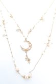 画像1: axes femme / 二連ムーンネックレス  ゴールド Y-26-01-28-004-AX-AC-SZ-ZY (1)
