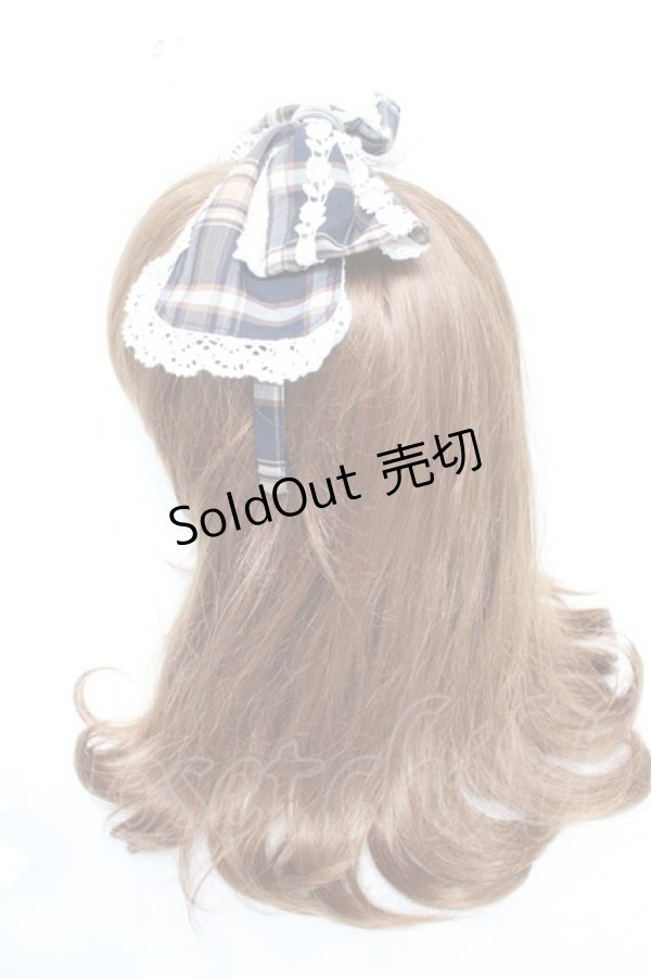 画像2: BABY, THE STARS SHINE BRIGHT / タータンチェックカチューシャ  ネイビー Y-26-01-28-025-BA-AC-SZ-ZY (2)