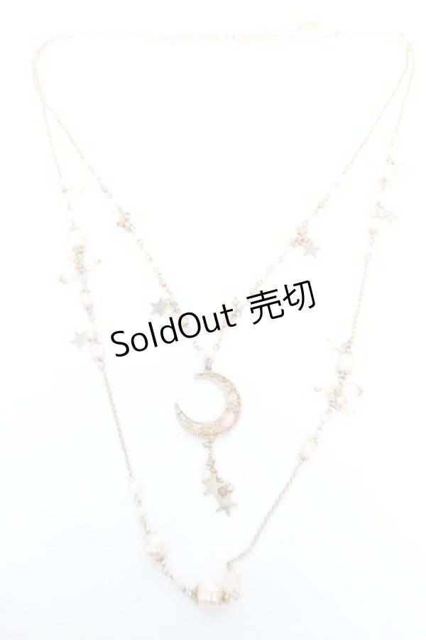 画像2: axes femme / 二連ムーンネックレス  ゴールド Y-26-01-28-004-AX-AC-SZ-ZY (2)