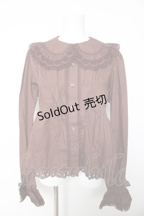 画像1: BABY, THE STARS SHINE BRIGHT / ベビードールブラウス(2025)  ブラウン Y-26-01-28-031-BA-BL-SZ-ZY (1)