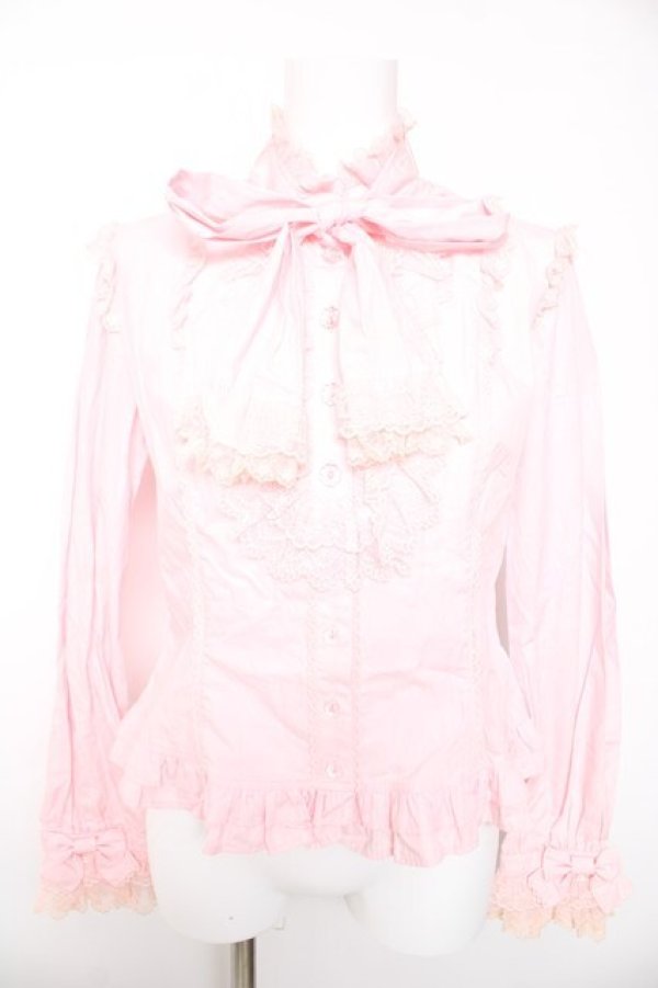 画像1: Angelic Pretty / ジュエリーボウタイブラウス  ピンク Y-26-01-28-033-AP-BL-SZ-ZY (1)