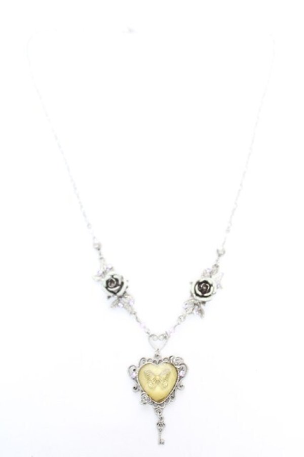 画像2: axes femme / 蝶×ローズネックレス  シルバー Y-26-01-28-005-AX-AC-SZ-ZY (2)