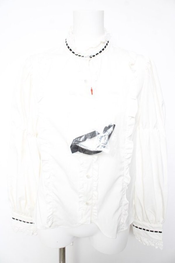 画像1: Eri Aino's Collection / シャーロットの水曜日ブラウス  白 Y-26-01-28-035-LO-BL-SZ-ZY (1)