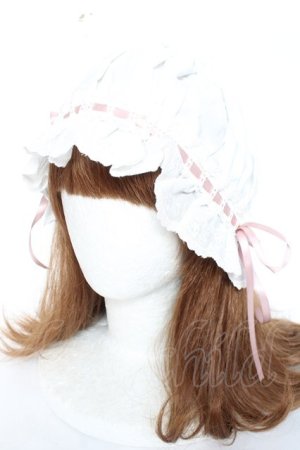 画像: Kurumi Collaboration / CLK＊フリルキャップ F 淡白 Y-26-01-31-039-LO-AC-SZ-ZY