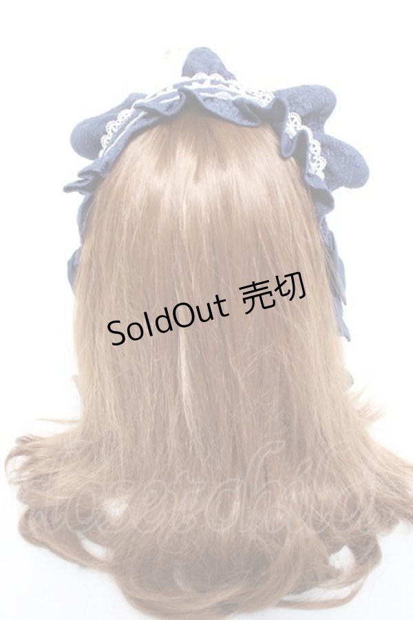 画像3: axes femme kawaii / メアリーハーフボンネット  紺 Y-26-01-31-040-AX-AC-SZ-ZY (3)