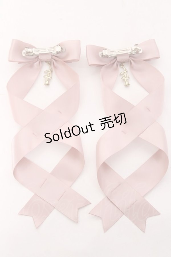 画像2: LOTUS ribbon / ツインテールリボンバレッタ  ピンク Y-26-01-31-005-EL-ZA-SZ-ZY (2)