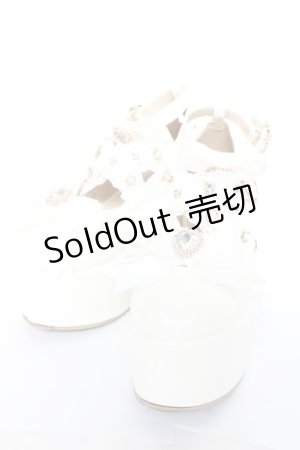 画像: LIZ LISA / クロスストラップリボンパンプス M 白 Y-26-01-31-043-LO-SH-SZ-ZY