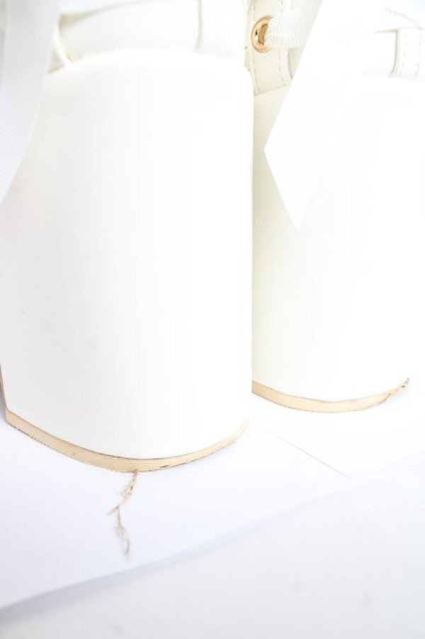 画像5: LIZ LISA / クロスストラップリボンパンプス M 白 Y-26-01-31-043-LO-SH-SZ-ZY (5)