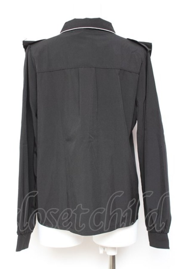 画像2: axes femme POETIQUE / バタフライ刺繍襟ブラウス M 黒 Y-26-01-31-047-AX-BL-SZ-ZY (2)