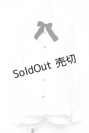 画像: axes femme kawaii / レースフリル長袖ブラウス M 白 Y-26-01-31-048-AX-BL-SZ-ZY