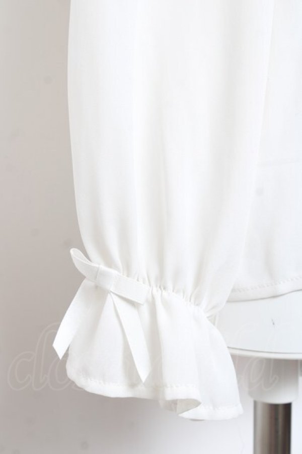 画像5: axes femme kawaii / レースフリル長袖ブラウス M 白 Y-26-01-31-048-AX-BL-SZ-ZY (5)