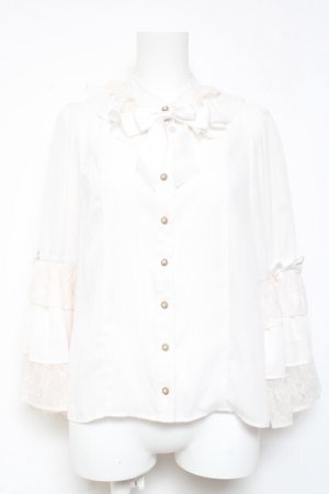 画像: axes femme kawaii / ケープ風ノースリブラウス M 白 Y-26-01-31-049-AX-BL-SZ-ZY