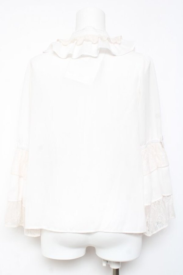 画像2: axes femme kawaii / ケープ風ノースリブラウス M 白 Y-26-01-31-049-AX-BL-SZ-ZY (2)