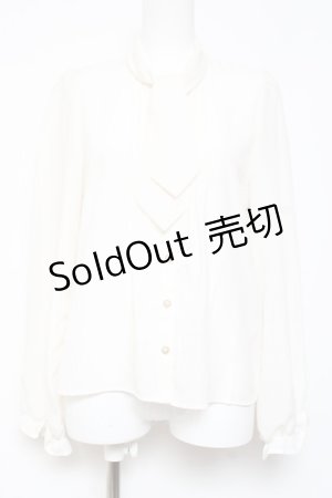 画像: axes femme POETIQUE / ボウタイブラウス M 生成り Y-26-01-31-052-AX-BL-SZ-ZY