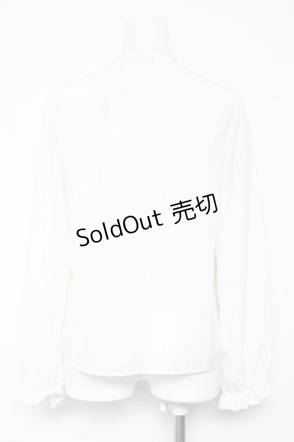 画像2: axes femme POETIQUE / ボウタイブラウス M 生成り Y-26-01-31-052-AX-BL-SZ-ZY (2)