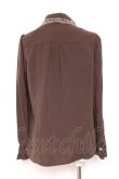 画像2: axes femme / ハートリボン刺繍ブラウス L 茶 Y-26-01-31-055-AX-BL-SZ-ZY (2)