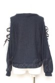 画像3: axes femme / 袖レースアップデザインプルオーバー F 紺 Y-26-01-31-057-AX-TO-SZ-ZY (3)