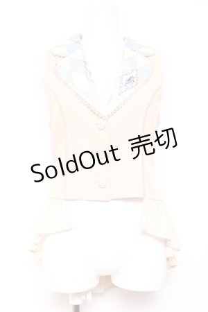 画像: axes femme kawaii / ダイヤ柄ベスト M 生成り Y-26-01-31-059-AX-TO-SZ-ZY