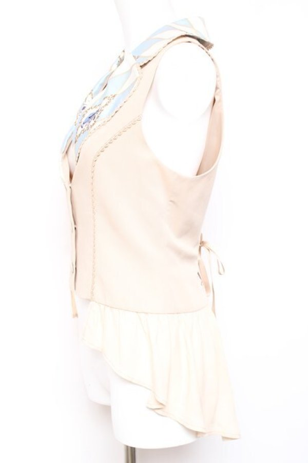 画像2: axes femme kawaii / ダイヤ柄ベスト M 生成り Y-26-01-31-059-AX-TO-SZ-ZY (2)