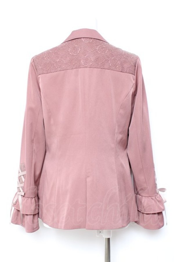 画像2: axes femme / 袖レースアップジャケット M ピンク Y-26-01-31-065-AX-JA-SZ-ZY (2)