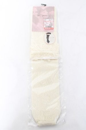 画像: m petit by misako / AMOVKレーシーフリル 23-25cm 中白 Y-26-01-31-011-LO-ZA-SZ-ZY