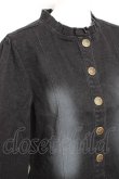 画像3: axes femme NOSTALGIE / フリルネックデニムジャケット F 黒 Y-26-01-31-066-AX-JA-SZ-ZY (3)