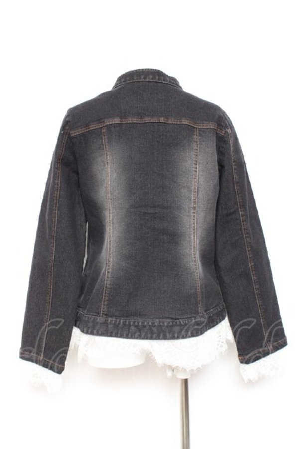 画像2: axes femme NOSTALGIE / ナポレオンデニムジャケット F 黒 Y-26-01-31-067-AX-JA-SZ-ZY (2)