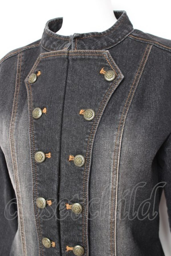 画像3: axes femme NOSTALGIE / ナポレオンデニムジャケット F 黒 Y-26-01-31-067-AX-JA-SZ-ZY (3)
