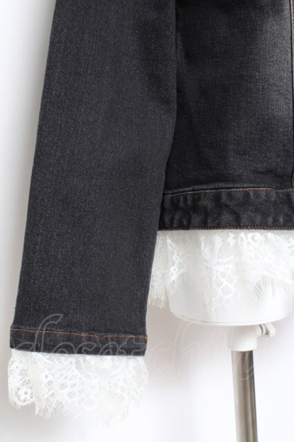 画像4: axes femme NOSTALGIE / ナポレオンデニムジャケット F 黒 Y-26-01-31-067-AX-JA-SZ-ZY (4)