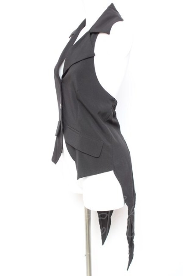 画像2: carina e Arle quin / ホルター燕尾ベスト  黒 Y-26-01-31-074-LO-TO-SZ-ZY (2)