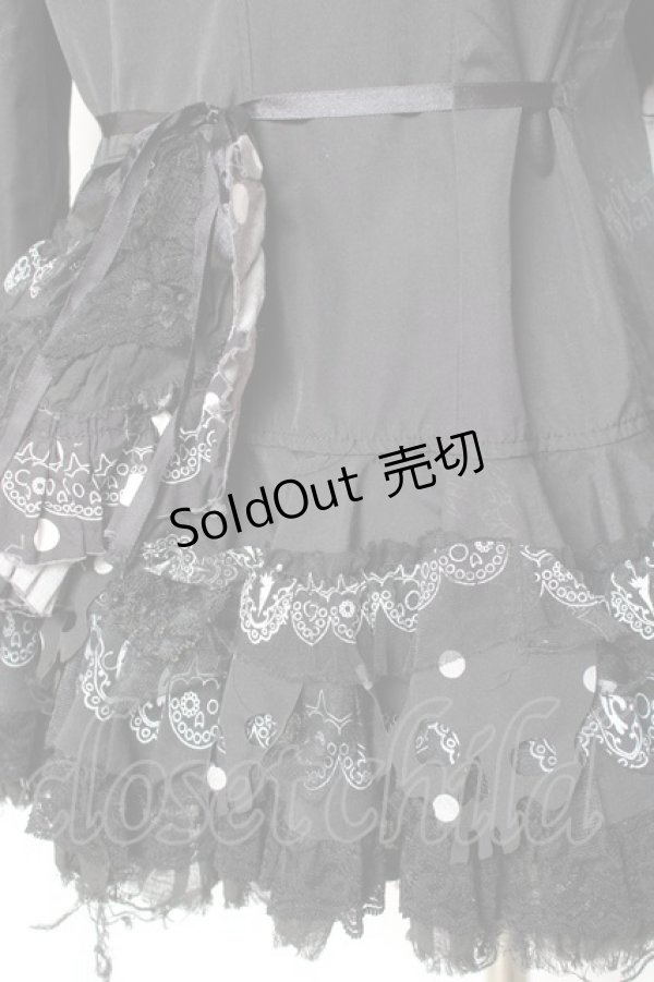 画像4: hEVEN / スカルデザインフリル変形ジャケット  黒 Y-26-01-31-075-HN-JA-SZ-ZY (4)