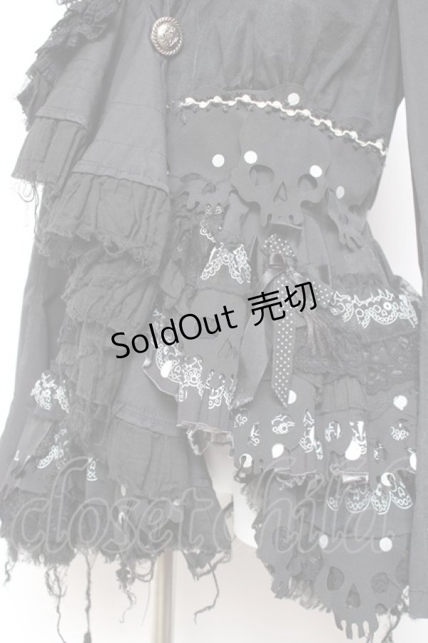 画像6: hEVEN / スカルデザインフリル変形ジャケット  黒 Y-26-01-31-075-HN-JA-SZ-ZY (6)