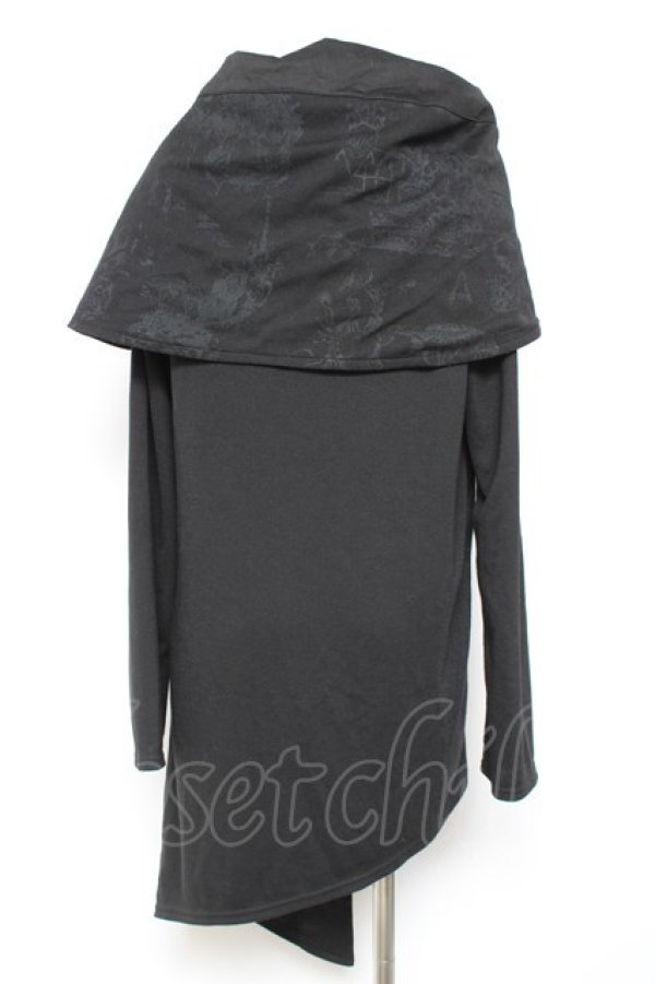 画像3: NAOTO SEVEN / BIGカラー変形カーディガン  黒 Y-26-01-31-076-HN-TO-SZ-ZY (3)