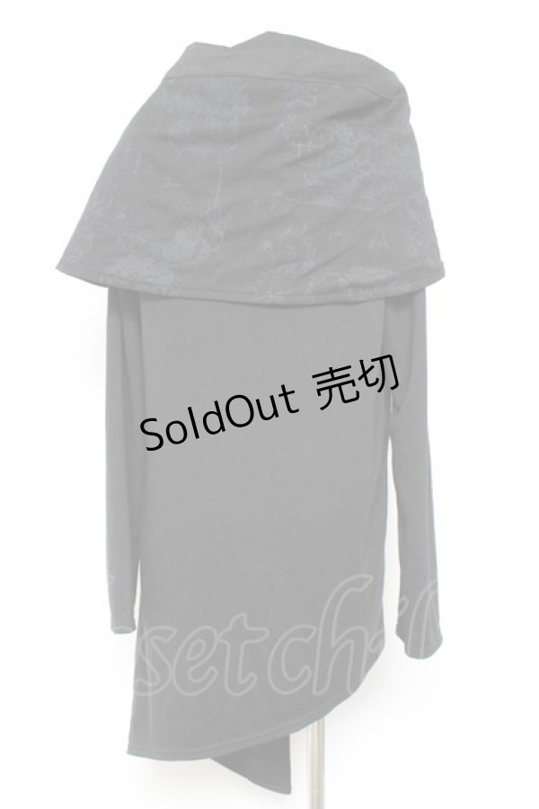 画像3: NAOTO SEVEN / BIGカラー変形カーディガン  黒 Y-26-01-31-076-HN-TO-SZ-ZY (3)